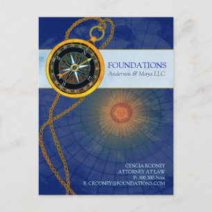 Stijlvolle moderne kompas zakelijke promotie briefkaart