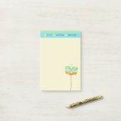 Stijlvolle, moderne lijst met winkelen post-it® notes (Op bureau)