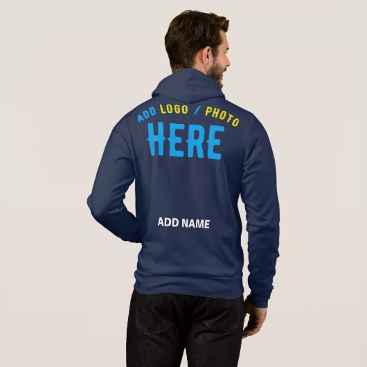 STIJLVOLLE MODERNE MARINE BLAUW GEVERIFIEERD BRAND HOODIE (Achterkant volledig)