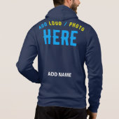 STIJLVOLLE MODERNE MARINE BLAUW GEVERIFIEERD BRAND HOODIE (Achterkant)