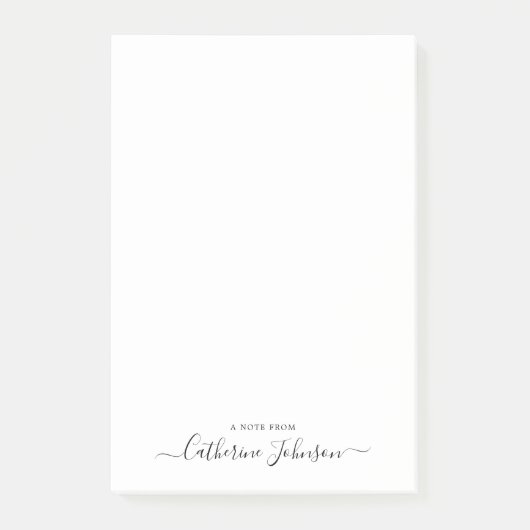 Stijlvolle moderne meisjesscriptnotitie van post-it® notes (Voorkant)