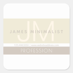 Stijlvolle Moderne Minimalist Taupe Aardtinten Vierkante Sticker
