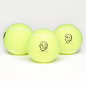 Stijlvolle moderne monogram naam tennisballen (Multi)