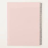 Stijlvolle Moderne Monogram Typografie Blush Pink Planner (Achterkant)