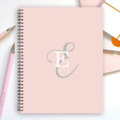 Stijlvolle Moderne Monogram Typografie Blush Pink Planner
