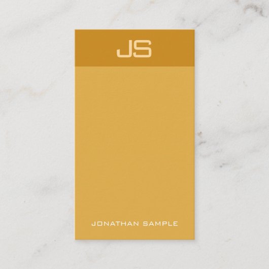 Stijlvolle Moderne Monogram Verticale Sjabloon Tre Visitekaartje (Voorkant)