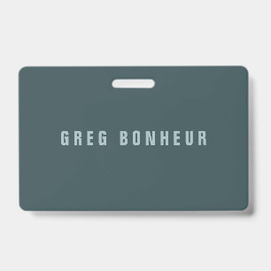 Stijlvolle moderne naam Blauw Grijs Badge