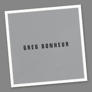 Stijlvolle moderne naam Grijs & Zwart Servet