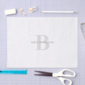 Stijlvolle Moderne Naam & Monogram Tissuepapier (Craft)