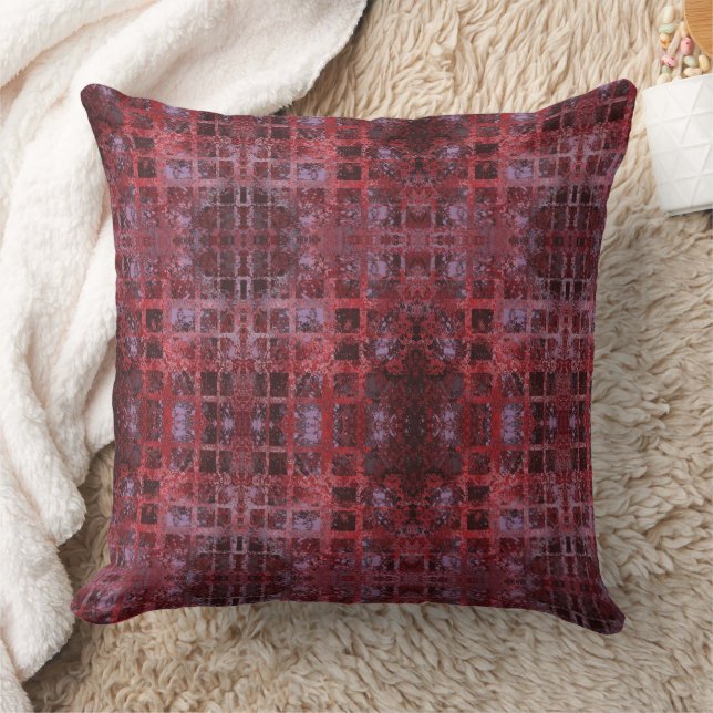 Stijlvolle moderne rode strepen kussen (Deken)