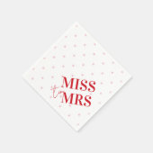 Stijlvolle Moderne Roze en Rode Ster Miss to Mrs Servet (Hoek)