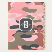 Stijlvolle moderne roze groene camouflage, geperso planner (Achterkant)