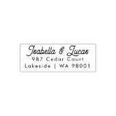 Stijlvolle moderne script retouradres stempel (Design)