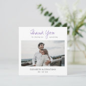 Stijlvolle moderne scriptfoto Hartelijk dank voor Bedankkaart (Staand voorkant)
