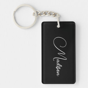 Stijlvolle moderne scriptnaam sleutelhanger