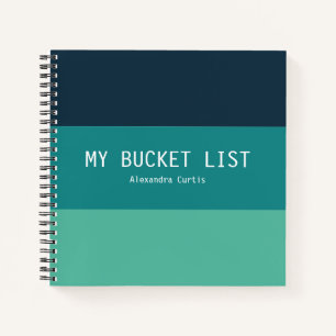Stijlvolle moderne stripe Mijn Bucket Lijst op maa Notitieboek