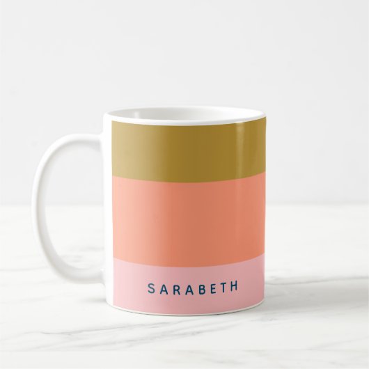 Stijlvolle moderne strips in  Earth Tones Name Koffiemok (Links)