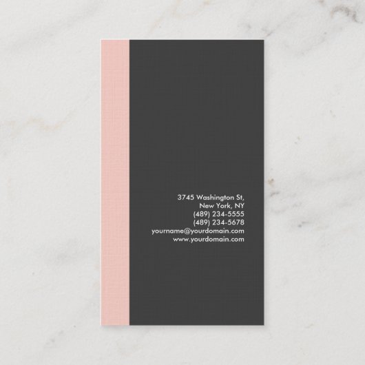 Stijlvolle, moderne verticale minimalistische lapt visitekaartje (Achterkant)