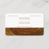 Stijlvolle, moderne Visitekaartjes uit hout (Achterkant)