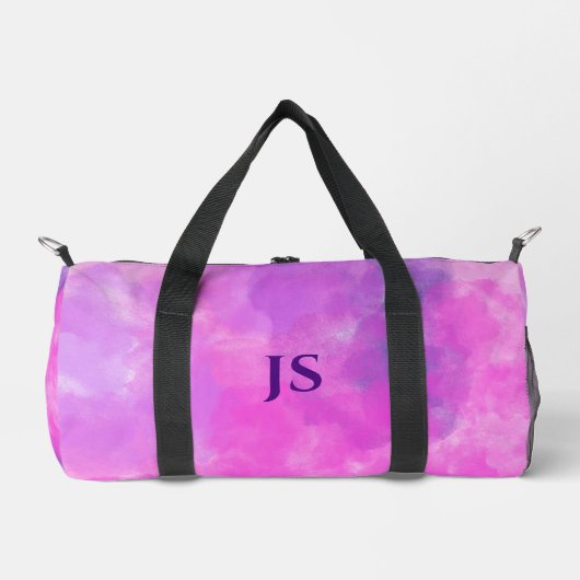 Stijlvolle Moderne Waterverf Meisjes Roze Custom Plunjezak (Voorkant)