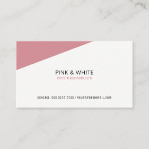 Stijlvolle moderne witte roze professionele vrouw visitekaartje