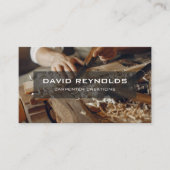 Stijlvolle moderne Wooden Carpenter-constructie Visitekaartje (Voorkant)