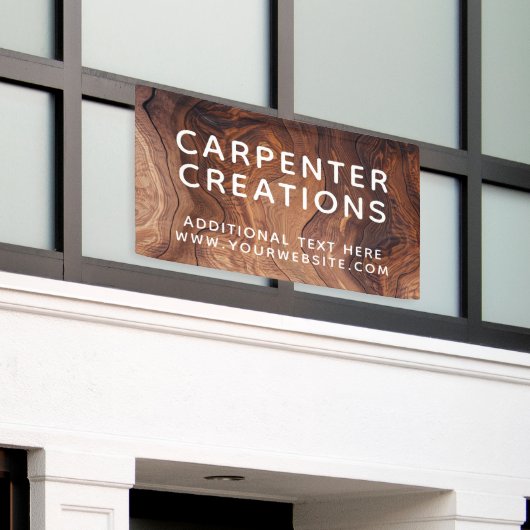 Stijlvolle moderne Wooden Carpentry-constructie Spandoek (Buitenkant Gebouw)