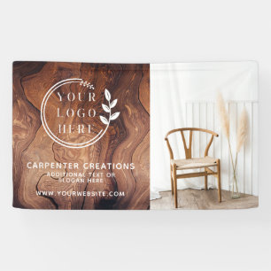 Stijlvolle moderne Wooden Carpentry-constructie Spandoek