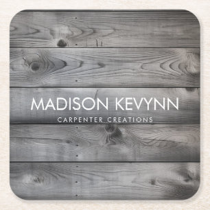 Stijlvolle moderne Wooden Carpentry-constructie Vierkante Kartonnen Onderzetter