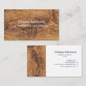 Stijlvolle moderne Wooden Carpentry-constructie Visitekaartje (Voorkant / Achterkant)