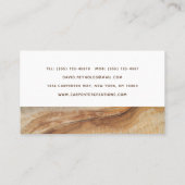 Stijlvolle moderne Wooden Carpentry-constructie Visitekaartje (Achterkant)