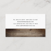 Stijlvolle moderne Wooden Carpentry-constructie Visitekaartje (Achterkant)