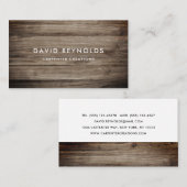 Stijlvolle moderne Wooden Carpentry-constructie Visitekaartje (Voorkant / Achterkant)