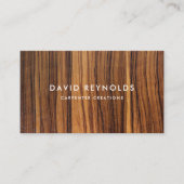 Stijlvolle moderne Wooden Carpentry-constructie Visitekaartje (Voorkant)