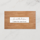 Stijlvolle moderne Wooden Carpentry-constructie Visitekaartje (Voorkant)
