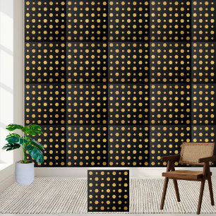 Stijlvolle moderne zwart en goud geometrische zesh tegeltje