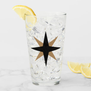 Stijlvolle, moderne zwarte en gouden Starburst Glas