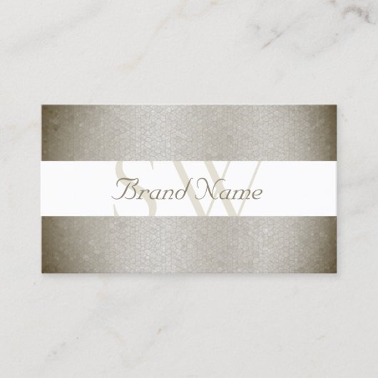 Stijlvolle moeder van Parelwijn en wit met monogra Visitekaartje (Voorkant)