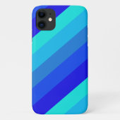 Stijlvolle monochrome blauwe strepen, esthetisch Case-Mate iPhone case (Achterkant)