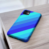 Stijlvolle monochrome blauwe strepen, esthetisch Case-Mate iPhone case