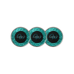 Stijlvolle monogram aqua blauwgroen glitter naam z