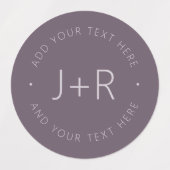 Stijlvolle monogram bewerkbare tekst waterdicht labels (Design 1)