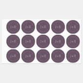 Stijlvolle monogram bewerkbare tekst waterdicht labels (Vel)