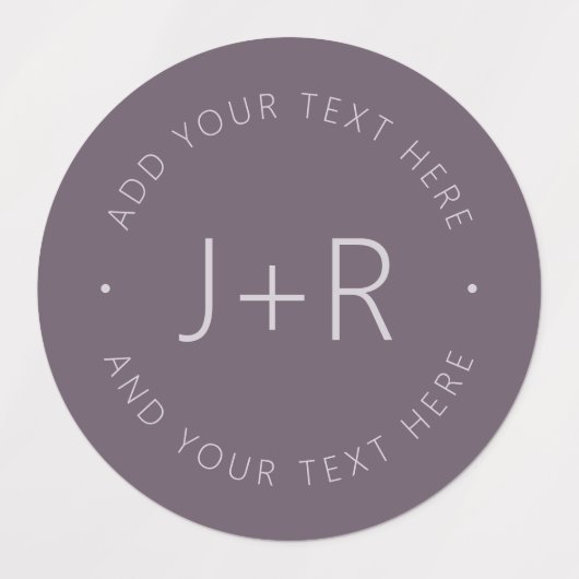 Stijlvolle monogram bewerkbare tekst waterdicht labels (Design 3)