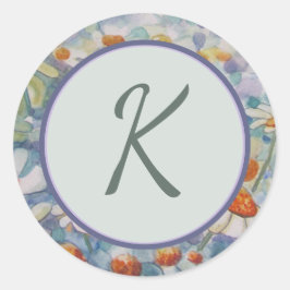 Stijlvolle monogram envelop afdichting ronde sticker