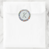 Stijlvolle monogram envelop afdichting ronde sticker (Tas)