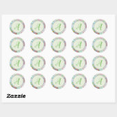 Stijlvolle monogram envelop afdichting ronde sticker (Vel)