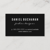 Stijlvolle Monogram Glamour Gestreept Visitekaartje (Achterkant)