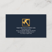 Stijlvolle monogram Gold Placard Handyman Builder Visitekaartje (Achterkant)
