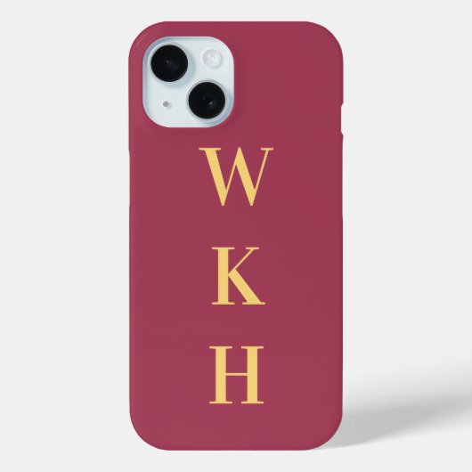 Stijlvolle Monogram Initialen Case-Mate iPhone Case (Achterkant)